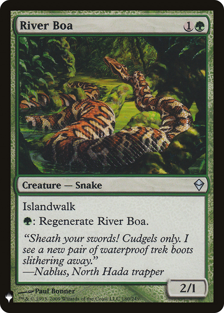 River Boa (LIST-ZEN-180) [Mystery Booster] The List MTG Single Wizards of the Coast