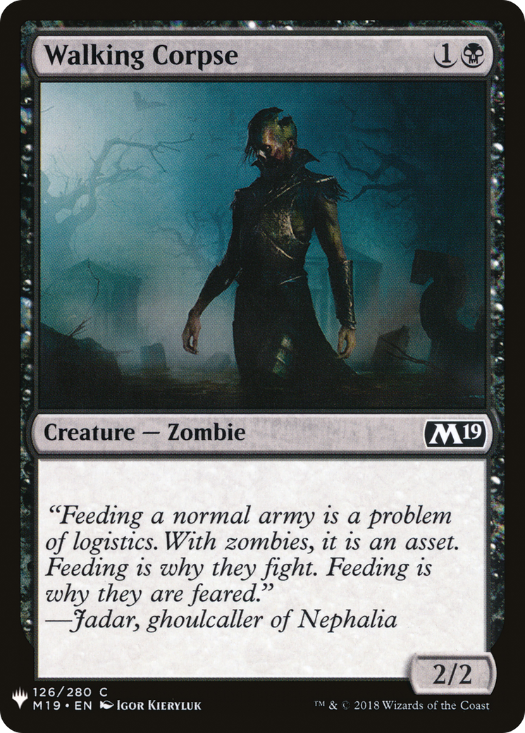 Walking Corpse (LIST-M19-126) [Mystery Booster] The List MTG Single Wizards of the Coast
