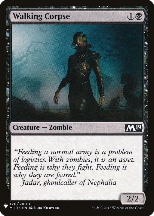Walking Corpse (LIST-M19-126) [Mystery Booster] The List MTG Single Wizards of the Coast