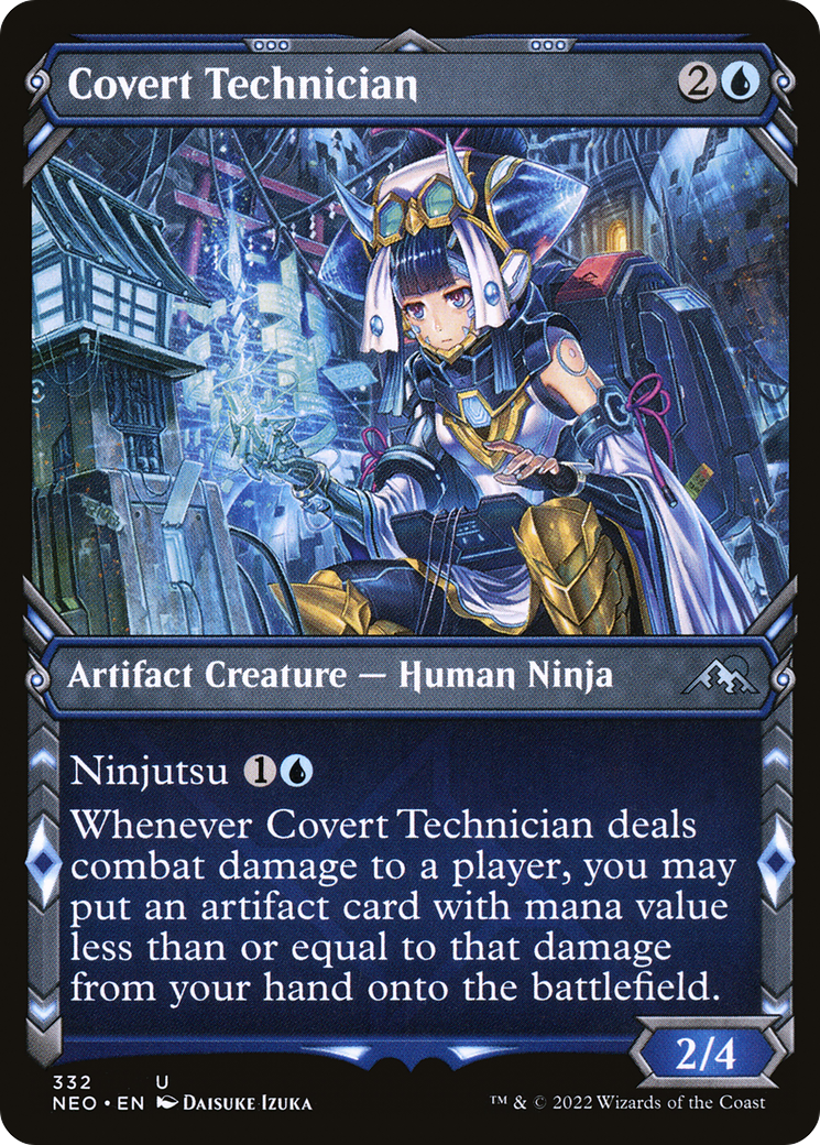 Covert Technician (NEO-332) [Kamigawa: Neon Dynasty] (Showcase) Foil MTG Single Wizards of the Coast