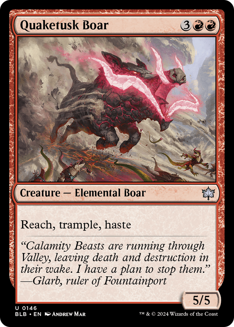 Quaketusk Boar (BLB-146) [Bloomburrow] Foil MTG Single Wizards of the Coast