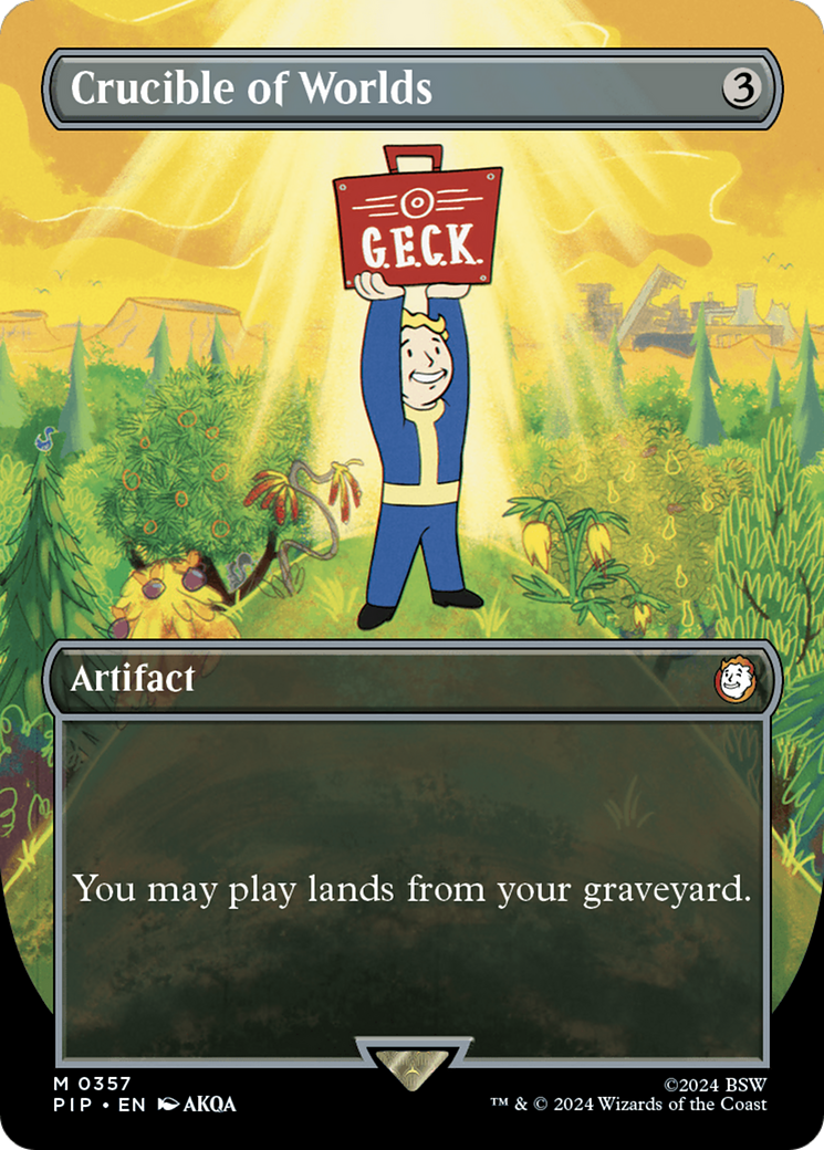 Crucible of Worlds (PIP-357) [Fallout] (Borderless) Foil MTG Single Wizards of the Coast
