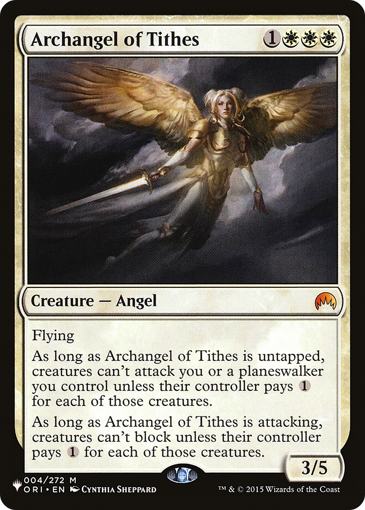 Archangel of Tithes (LIST-004) [Mystery Booster] The List Foil MTG Single Wizards of the Coast
