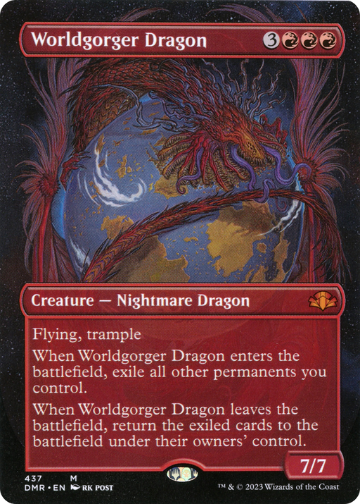 Worldgorger Dragon (DMR-437) [Dominaria Remastered] (Borderless) MTG Single Wizards of the Coast