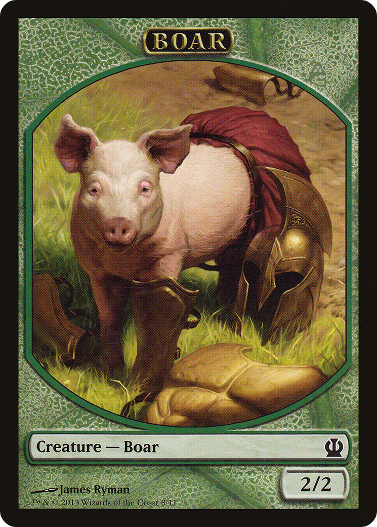 Boar Token (THS-008) [Tokens] Theros Tokens MTG Single Wizards of the Coast