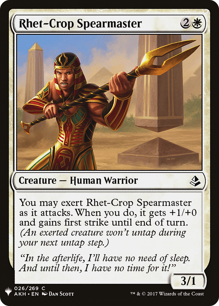 Rhet-Crop Spearmaster (LIST-AKH-26) [Mystery Booster] The List MTG Single Wizards of the Coast