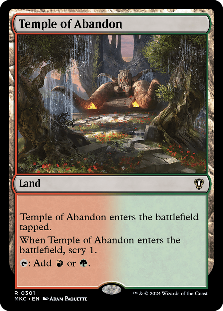 Temple of Abandon (MKC-301) [Murders at Karlov Manor Commander] MTG Single Wizards of the Coast