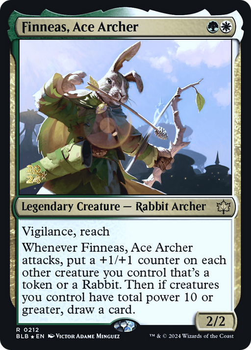 Finneas, Ace Archer (PRE-212) [Bloomburrow Promos] Foil MTG Single Wizards of the Coast