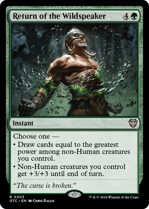 Return of the Wildspeaker (OTC-203) [Outlaws of Thunder Junction Commander] MTG Single Wizards of the Coast