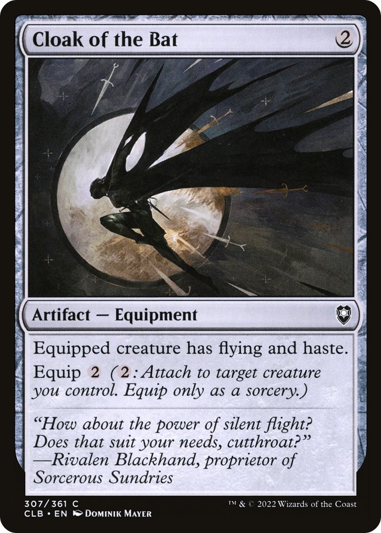 Cloak of the Bat (CLB-307) [Commander Legends: Battle for Baldur's Gate] Foil MTG Single Wizards of the Coast