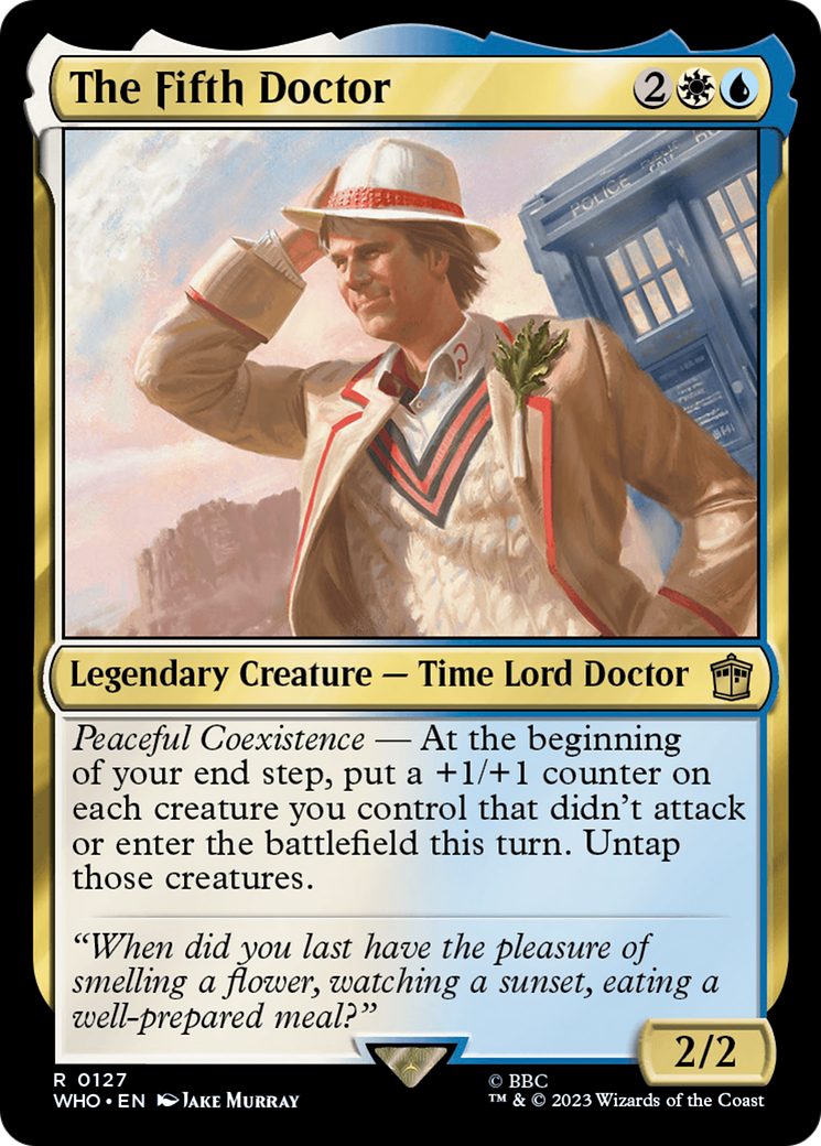 The Fifth Doctor (WHO-127) [Doctor Who] Foil MTG Single Wizards of the Coast