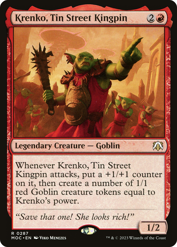 Krenko, Tin Street Kingpin (MOC-287) [March of the Machine Commander] MTG Single Wizards of the Coast