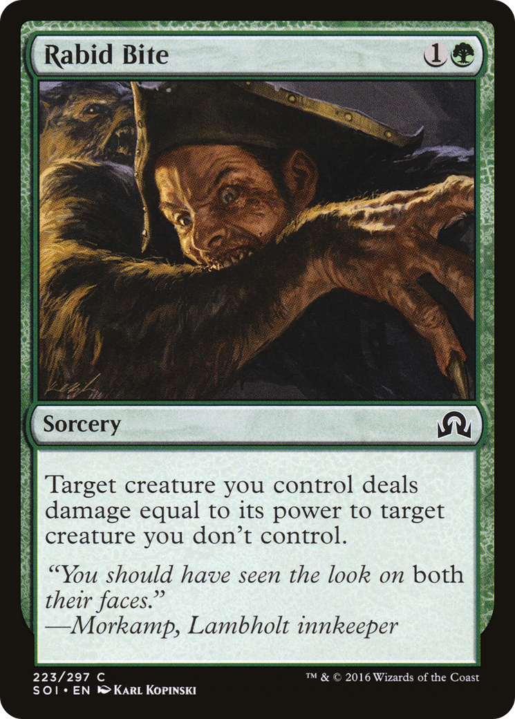 Rabid Bite (SOI-223) [Shadows over Innistrad] Foil MTG Single Wizards of the Coast