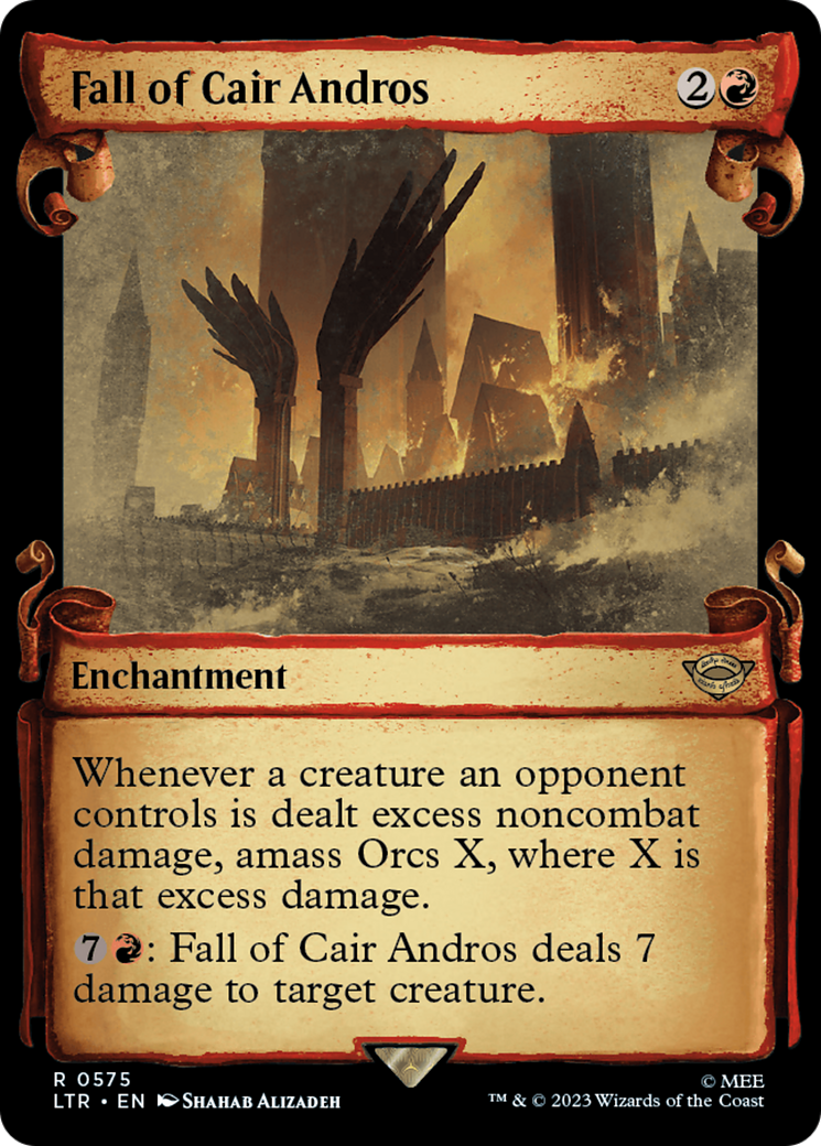 Fall of Cair Andros (Showcase Scrolls) (LTR-575) [The Lord of the Rings: Tales of Middle-earth] (Showcase) Foil MTG Single Wizards of the Coast
