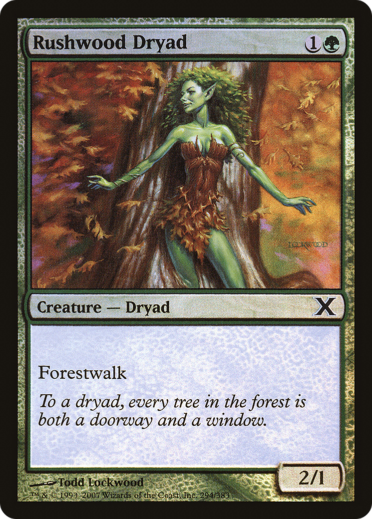 Rushwood Dryad (10E-294★) [Tenth Edition] Foil MTG Single Wizards of the Coast
