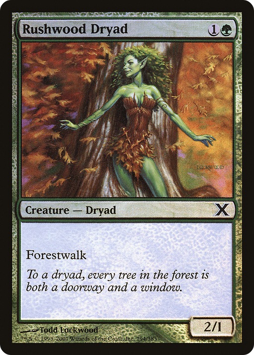 Rushwood Dryad (10E-294★) [Tenth Edition] Foil MTG Single Wizards of the Coast