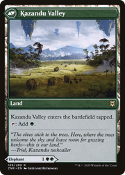 Kazandu Mammoth // Kazandu Valley (ZNR-189) [Zendikar Rising] MTG Single Wizards of the Coast