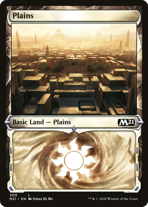 Plains (M21-309) [Core Set 2021] (Showcase) MTG Single Wizards of the Coast