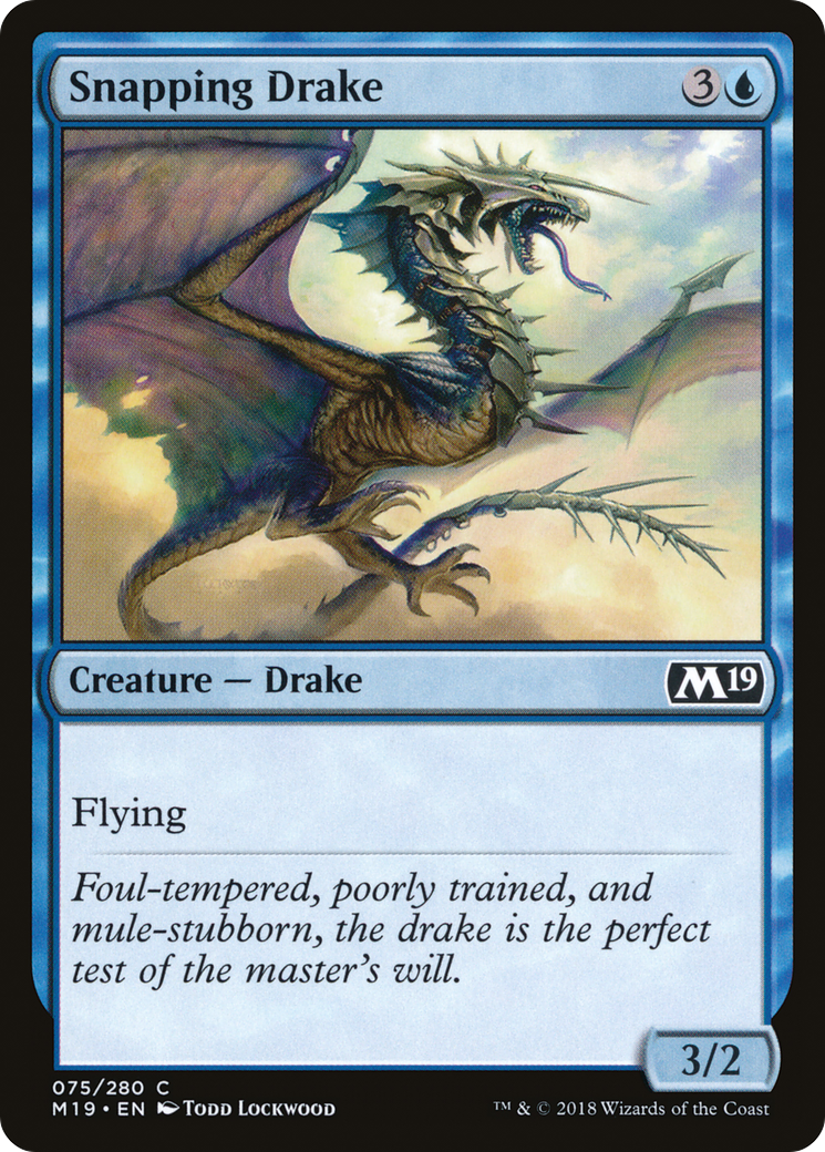 Snapping Drake (M19-075) [Core Set 2019] MTG Single Wizards of the Coast