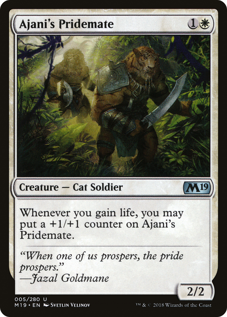 Ajani's Pridemate (M19-005) [Core Set 2019] Foil MTG Single Wizards of the Coast