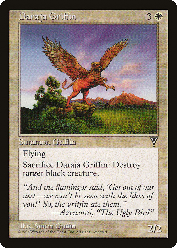 Daraja Griffin (VIS-002) [Visions] MTG Single Wizards of the Coast
