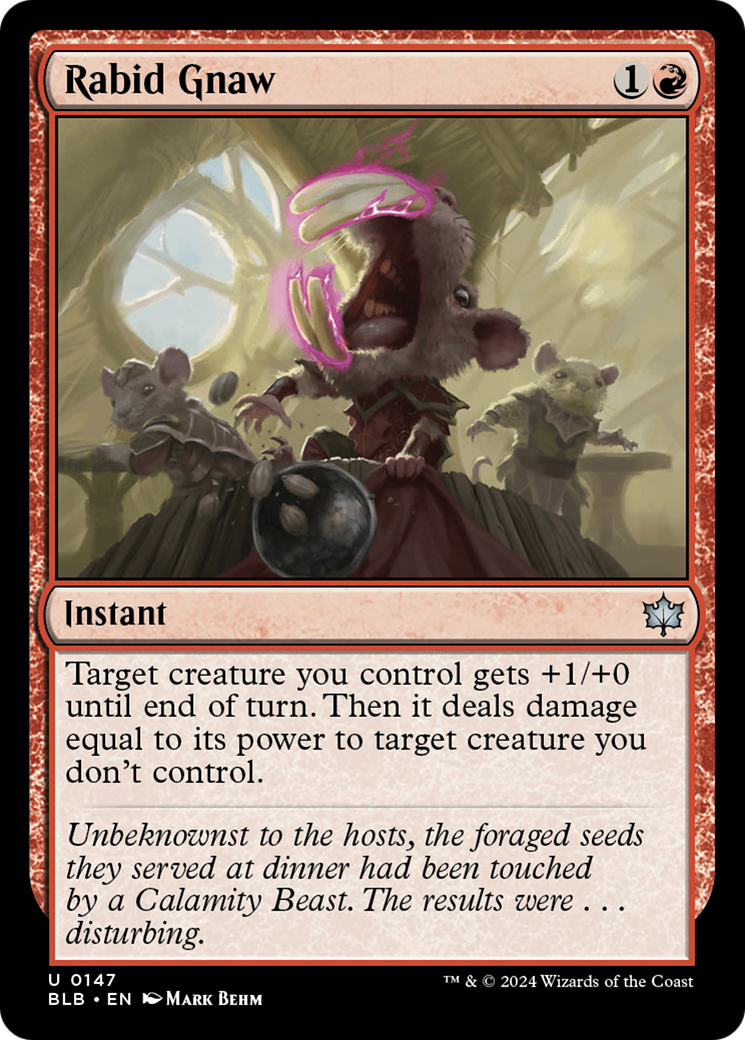 Rabid Gnaw (BLB-147) [Bloomburrow] Foil MTG Single Wizards of the Coast