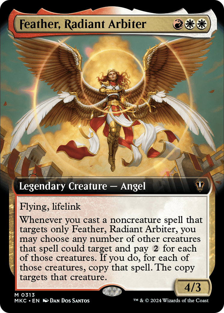 Feather, Radiant Arbiter (MKC-313) [Murders at Karlov Manor Commander] (Extended Art) MTG Single Wizards of the Coast