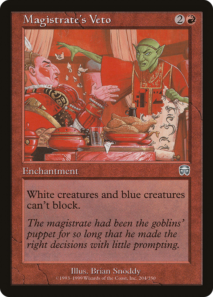 Magistrate's Veto (MMQ-204) [Mercadian Masques] MTG Single Wizards of the Coast
