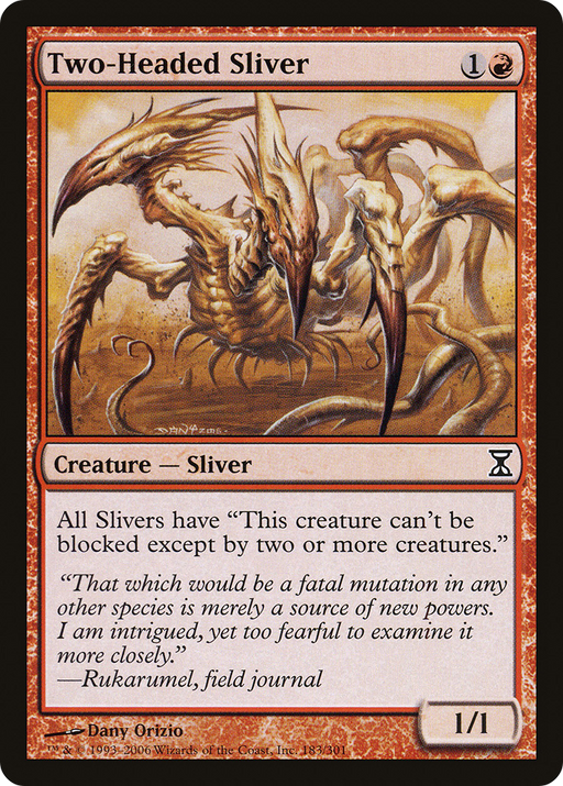 Two-Headed Sliver (TSP-183) [Time Spiral] MTG Single Wizards of the Coast