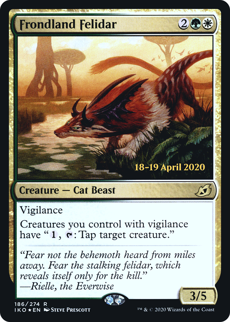 Frondland Felidar (PRE-186) [Ikoria: Lair of Behemoths Promos] Foil MTG Single Wizards of the Coast