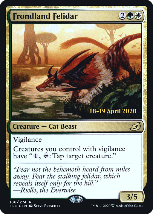 Frondland Felidar (PRE-186) [Ikoria: Lair of Behemoths Promos] Foil MTG Single Wizards of the Coast
