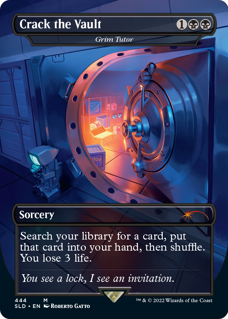 Crack the Vault - Grim Tutor (SLD-444) [Secret Lair] Drop (Borderless) MTG Single Wizards of the Coast