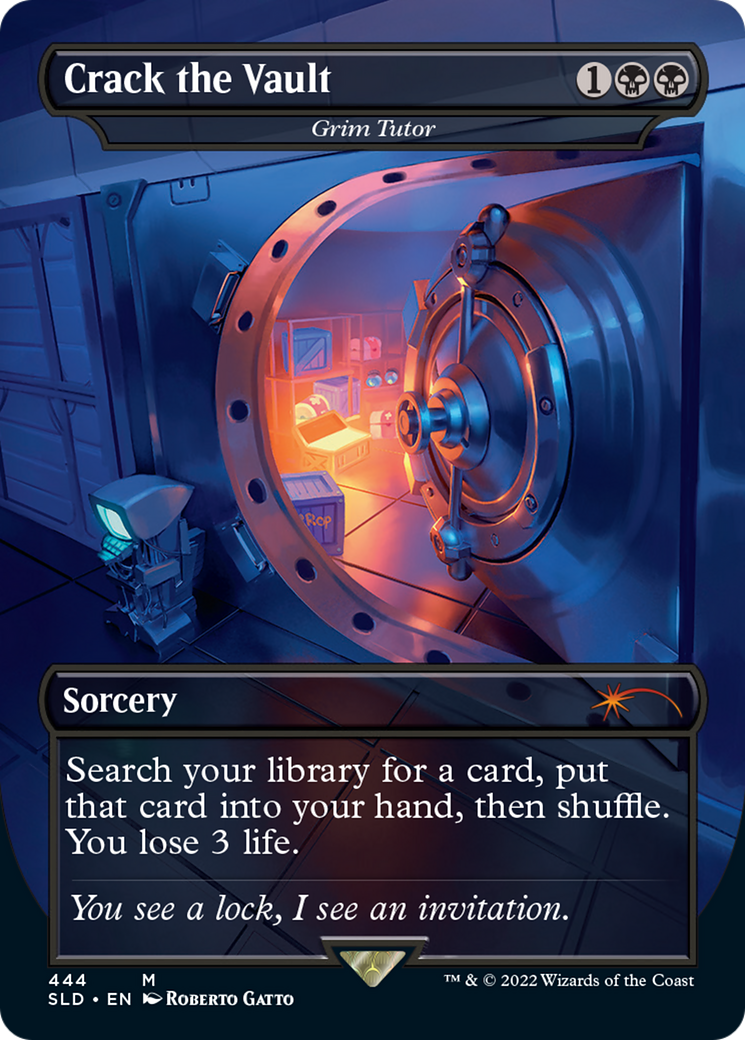 Crack the Vault - Grim Tutor (SLD-444) [Secret Lair] Drop (Borderless) MTG Single Wizards of the Coast