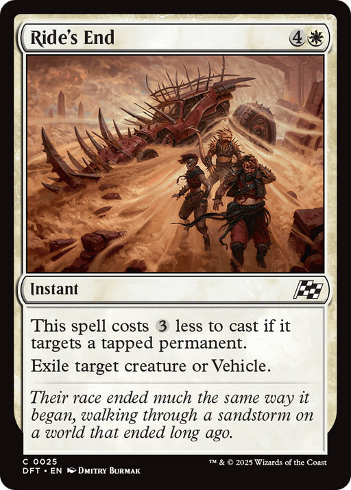 Ride's End (DFT-025) [Aetherdrift] Foil MTG Single Wizards of the Coast