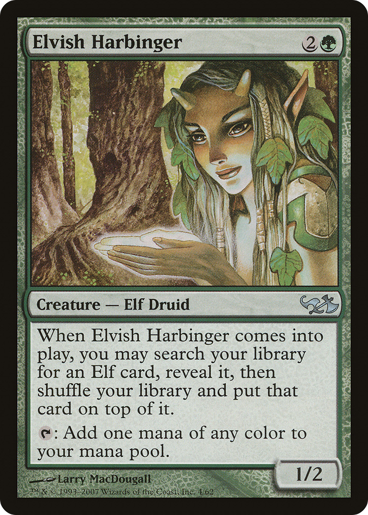 Elvish Harbinger (EVG-004) [Misc] Duel Decks: Elves vs. Goblins MTG Single Wizards of the Coast
