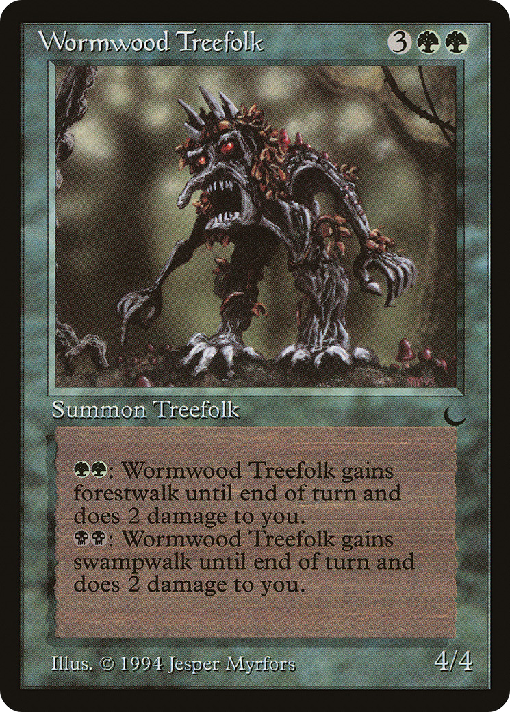 Wormwood Treefolk (DRK-) [Oldschool] The Dark MTG Single Wizards of the Coast