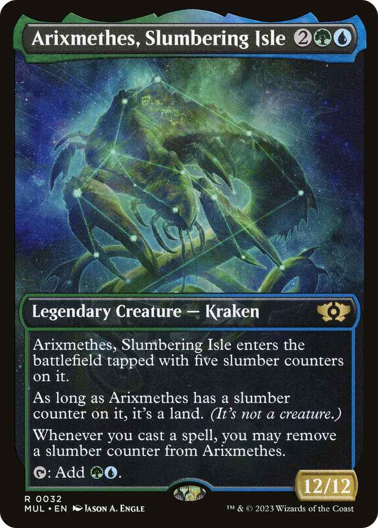 Arixmethes, Slumbering Isle (MUL-032) [Multiverse Legends] (Showcase) MTG Single Wizards of the Coast
