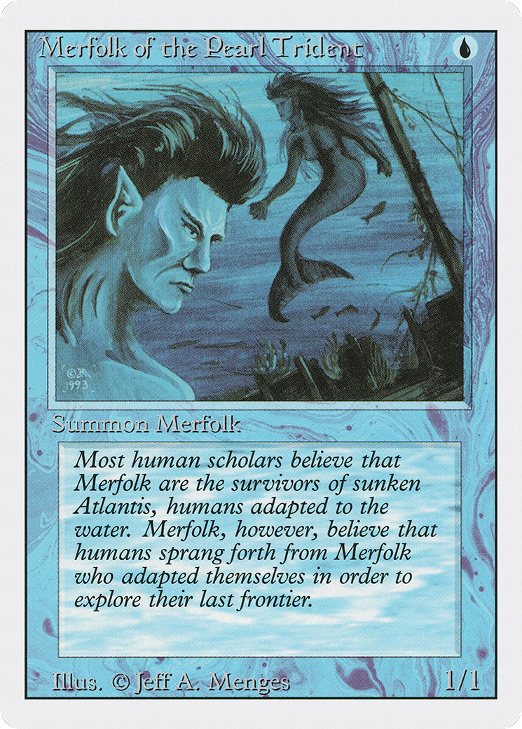 Merfolk of the Pearl Trident (3ED-) [Revised Edition] MTG Single Wizards of the Coast