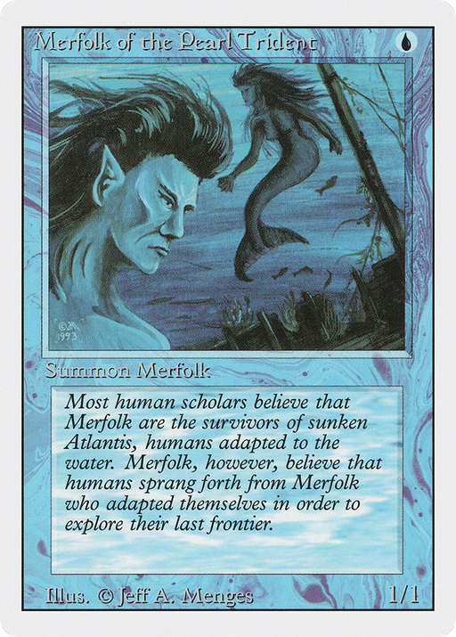 Merfolk of the Pearl Trident (3ED-) [Revised Edition] MTG Single Wizards of the Coast