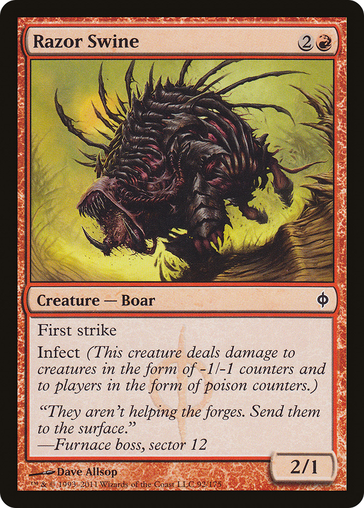 Razor Swine (NPH-092) [New Phyrexia] MTG Single Wizards of the Coast