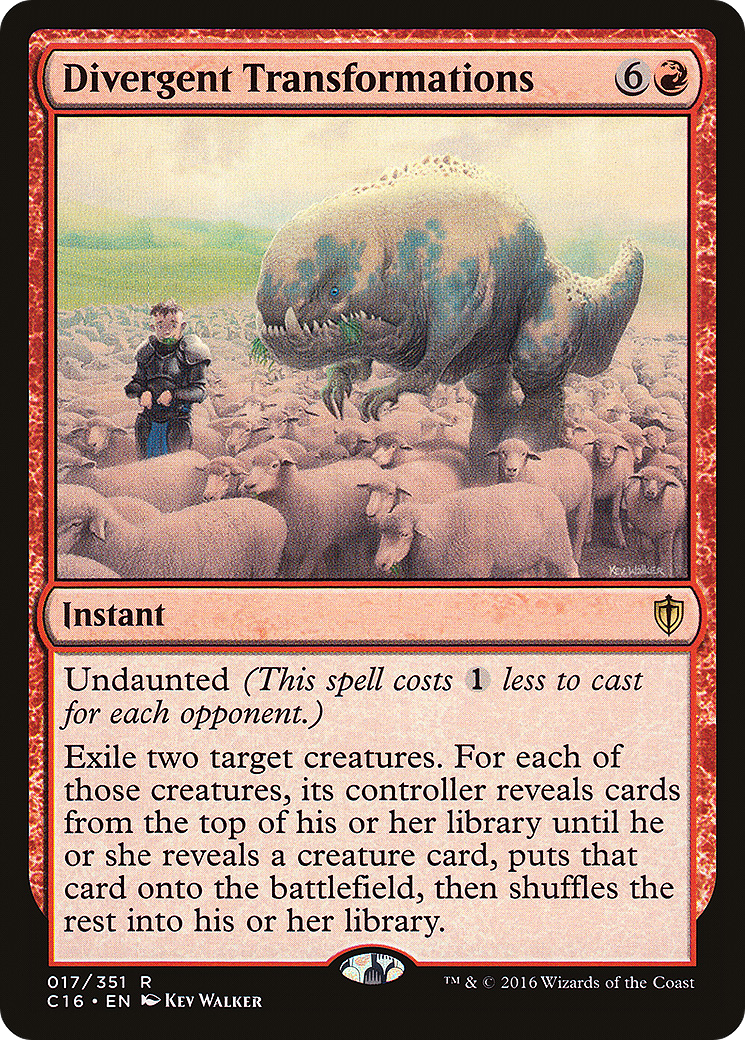 Divergent Transformations (C16-017) [Commander 2016] MTG Single Wizards of the Coast