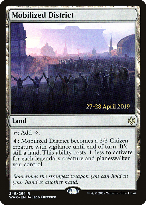 Mobilized District (PRE-249) [War of the Spark Promos] Foil MTG Single Wizards of the Coast