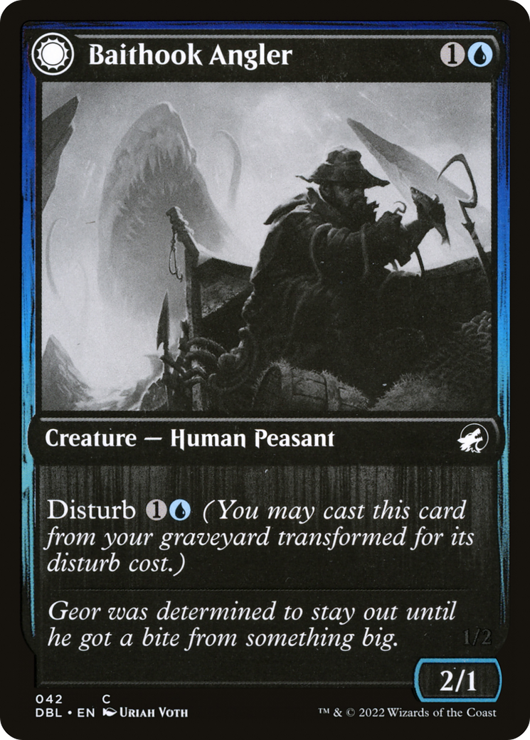 Baithook Angler // Hook-Haunt Drifter (DBL-042) [Innistrad: Double Feature] Foil MTG Single Wizards of the Coast