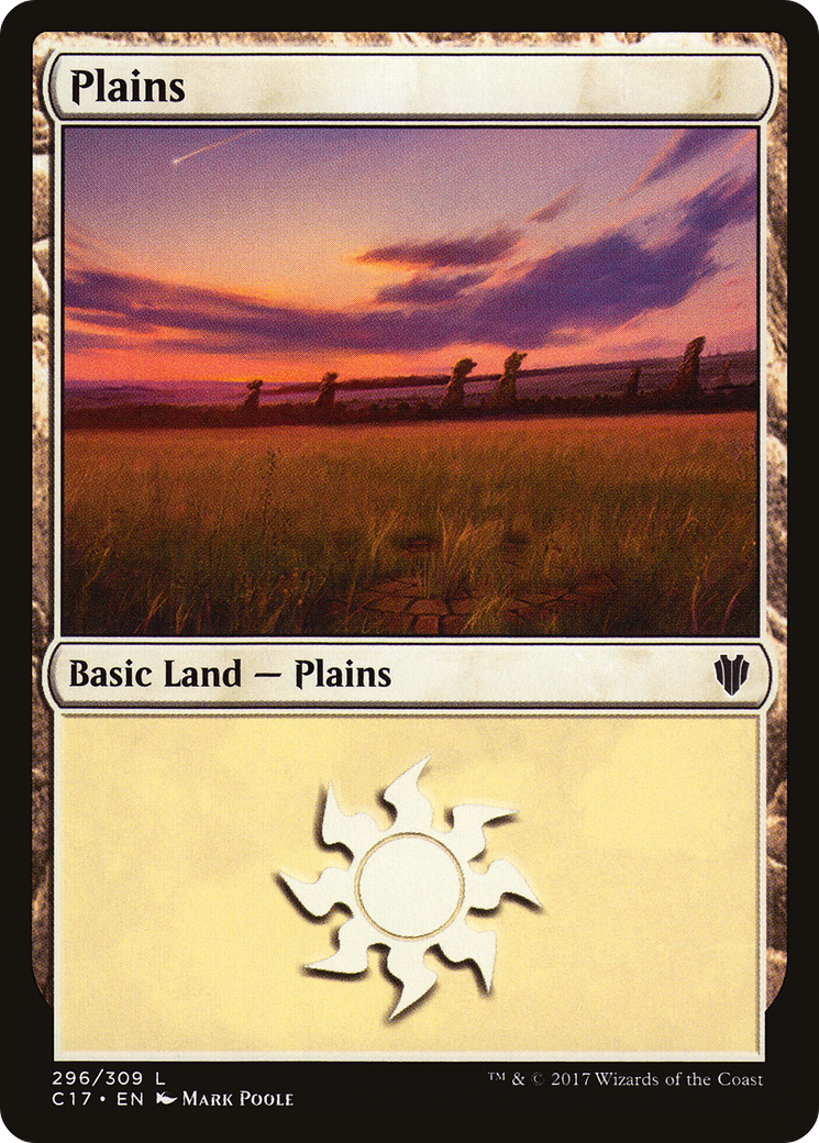 Plains (C17-296) [Commander 2017] MTG Single Wizards of the Coast