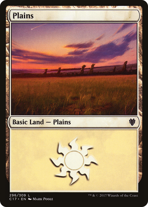 Plains (C17-296) [Commander 2017] MTG Single Wizards of the Coast