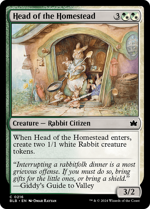 Head of the Homestead (BLB-216) [Bloomburrow] Foil MTG Single Wizards of the Coast