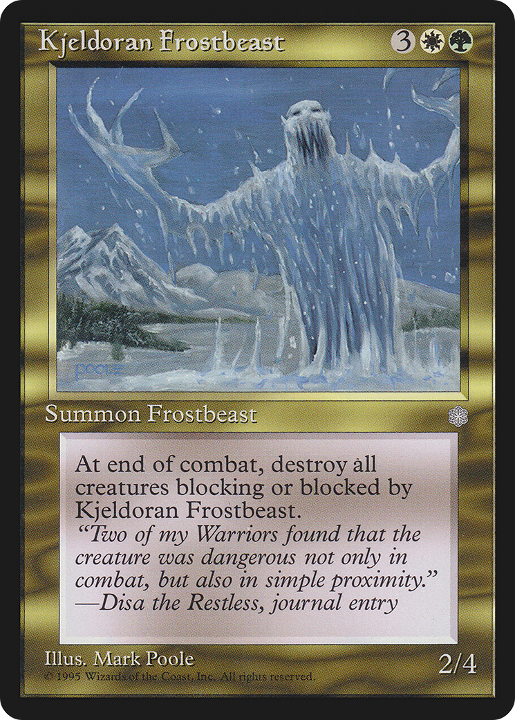 Kjeldoran Frostbeast (ICE-296) [Ice Age] MTG Single Wizards of the Coast