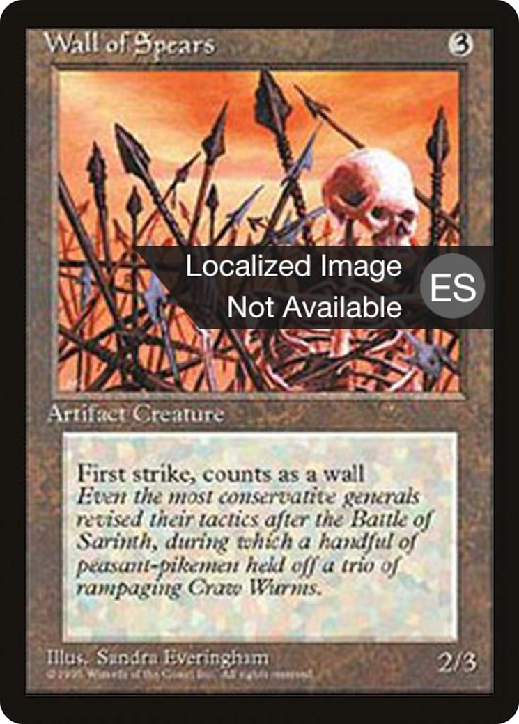 Wall of Spears (4BB-356) [Fourth Edition Foreign Black Border] MTG Single Wizards of the Coast