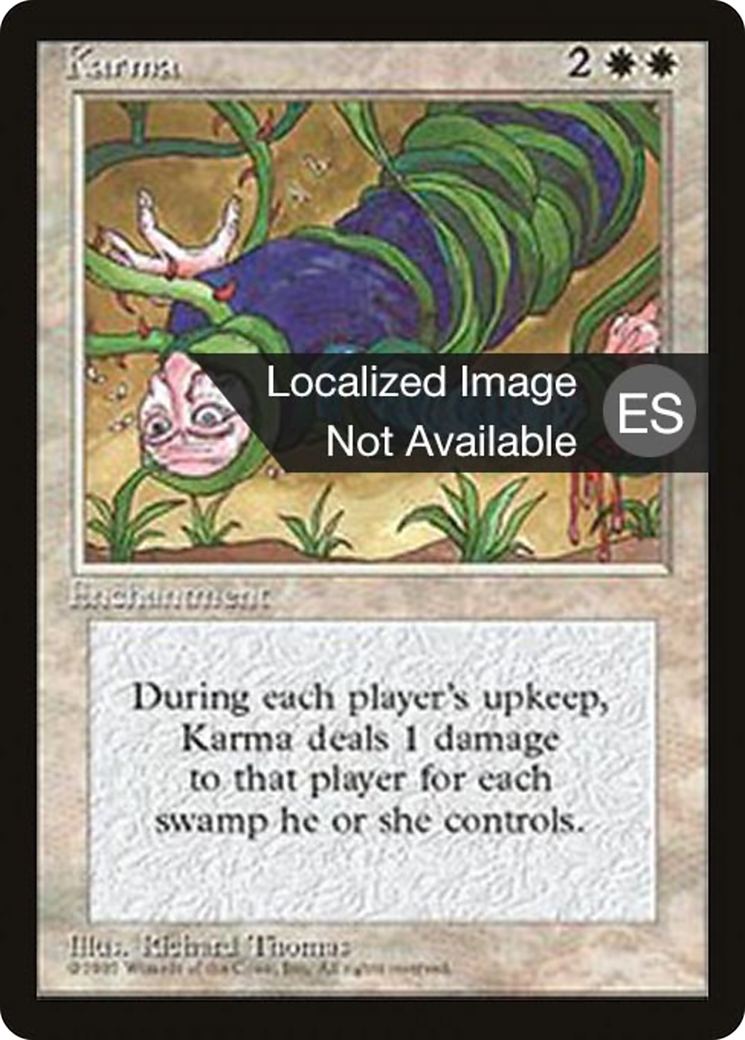 Karma (4BB-) [Fourth Edition Foreign Black Border] MTG Single Wizards of the Coast
