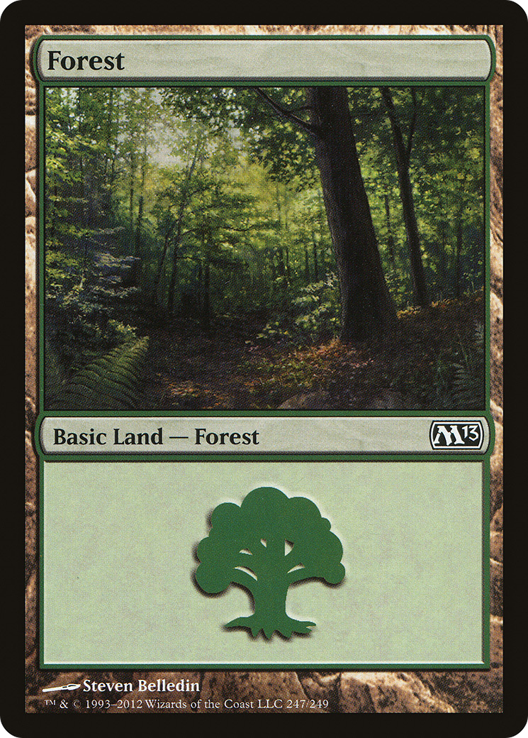 Forest (M13-247) [Magic 2013] Foil MTG Single Wizards of the Coast
